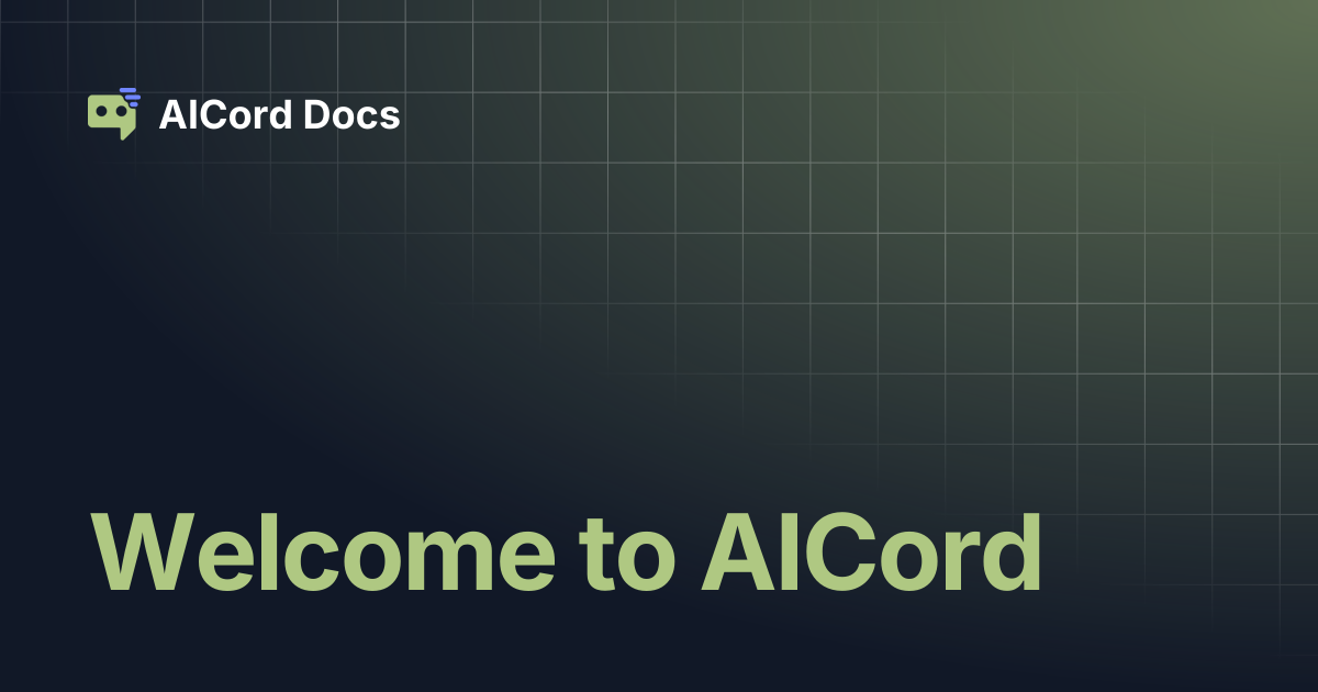 Welcome to AICord | AICord Docs