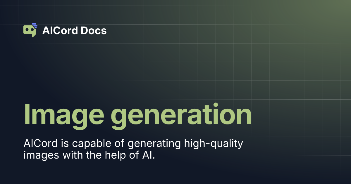 Image generation | AICord Docs